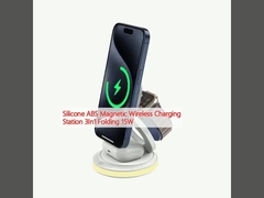 Sản phẩm silicone ABS Magnetic Wireless Charging Station 3In1 Gập 15W
